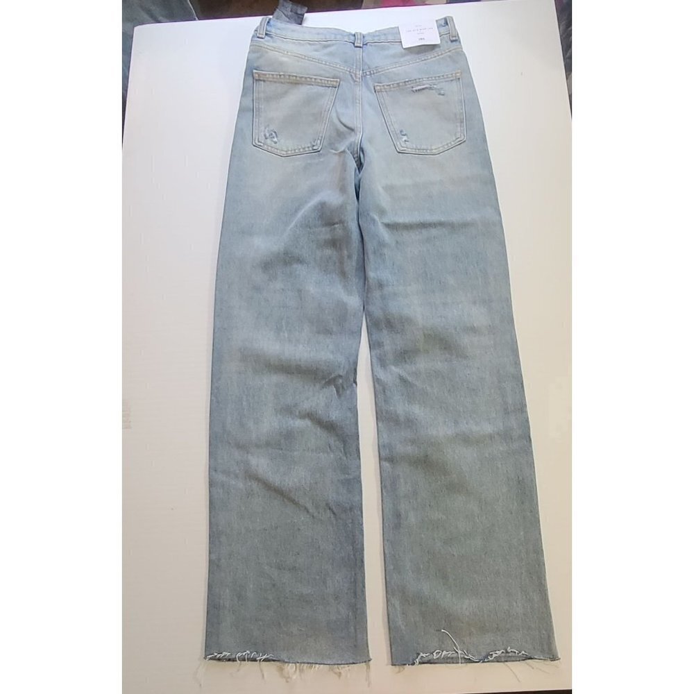 ZARA ZW HIGH-WAISTED WIDE LEG JEANS LIGHT BLUE SIZE 36 | 7223/040 - Picture 4 of 11